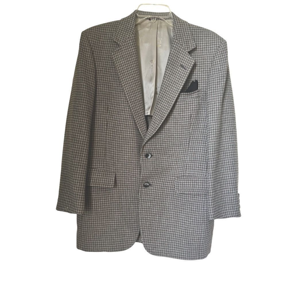 Hart Schaffner & Marx Gray Brown Sport Coat Jacket sz 42